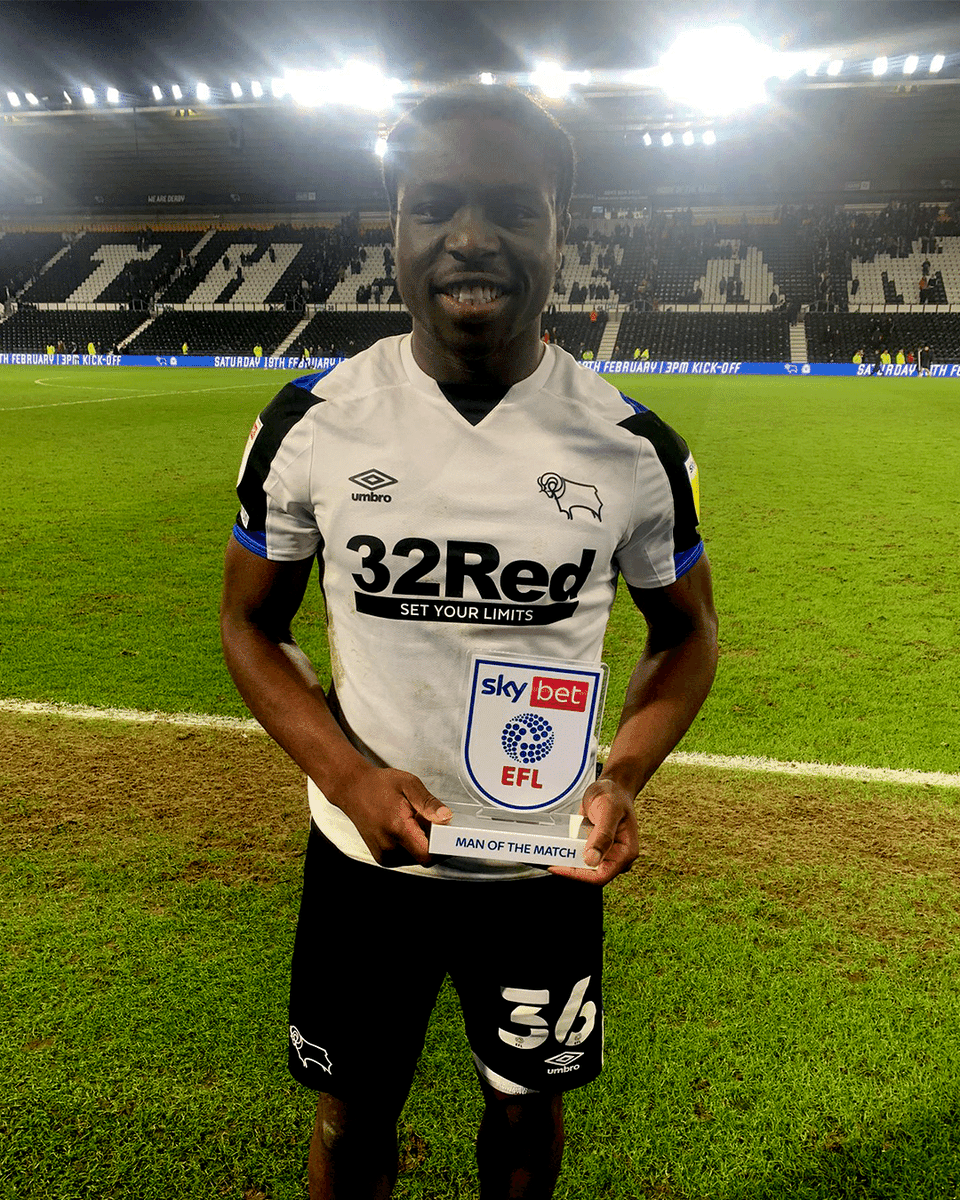 dcfcofficial's tweet photo. 𝘿𝙪 𝙙𝙪 𝙙𝙪𝙪𝙪𝙪..

Tonight's Man of the Match! 💫🐏

#DCFC https://t.co/MEHcoRyS97