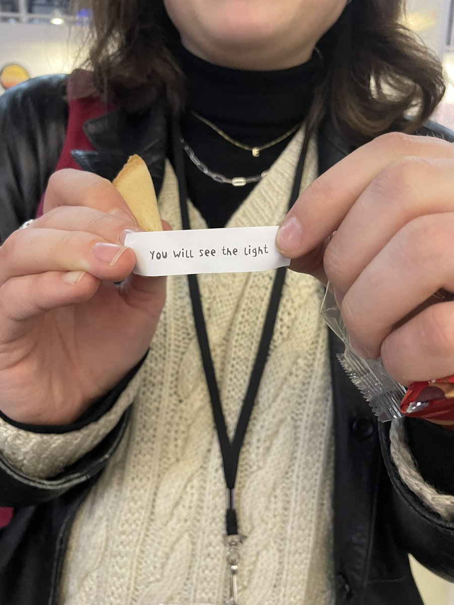 Had a marvellous first night at the #SurfaceDesignShow. We gave out fortune cookies on our stand. This one couldn’t be more true lol #SDS22 @surfacethinking @the_ilp #Light #Lighting @JessMGallacher