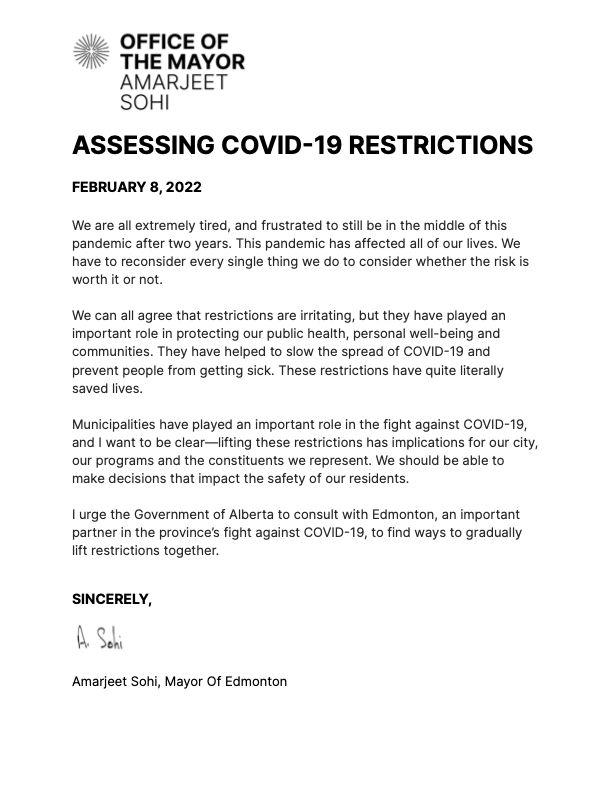 AmarjeetSohiYEG's tweet photo. We all want the pandemic to end soon - let's do this the right way. #YEG #YEGcc https://t.co/ul0zzNIzM5
