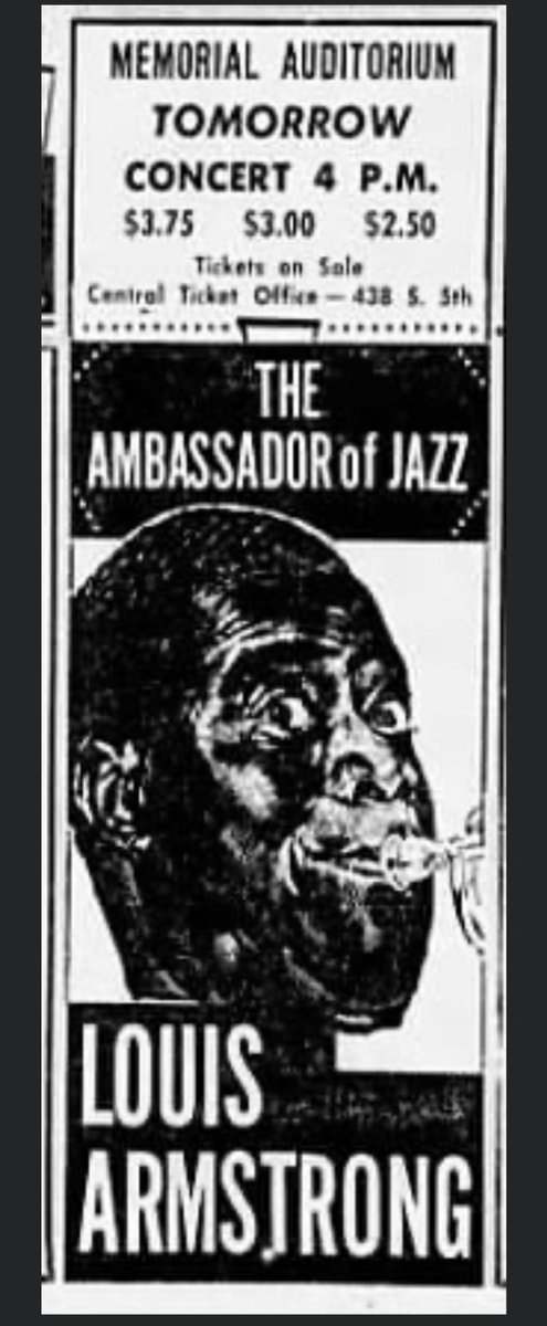LouMemFound's tweet photo. Over the decades, famous Black artists (such as Louis Armstrong, Ella Fitzgerald, Gladys Swarthout, Marvin Gaye and Martha &amp; the Vandellas graced the auditorium's stage, as did many other acts of the day.  

#BlackHistoryMonth https://t.co/1UwK27uWBN