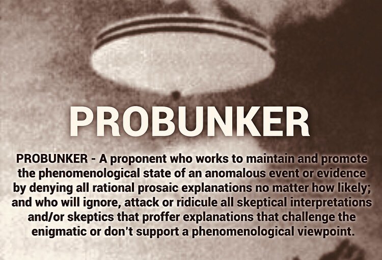 MHuntington7's tweet photo. Probunkers promote bunk! Don’t promote bunk! 🛸👽 #UFOs #UAP #Probunker #Probunkers #UFOTwitter #UAPTwitter #Ufology #SavingThePhenomenon #PhilosophyOfScience #RationalUfology #WeaponizeYourCriticalThinking https://t.co/TPwrKWQ6er