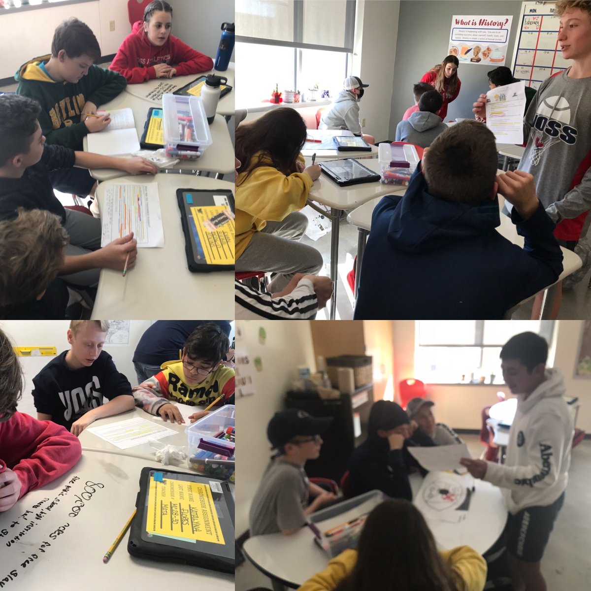 MrsMata_NBCT's tweet image. I love teaching teens and watching them: read, annotate, teach, collaborate, and communicate. A snippet of our shared learning space. ❤️ @BoerneISD @VossMiddle @WeGoPublic @NBPTS @TexasNBCT #AccomplishedTeaching #MamaMata