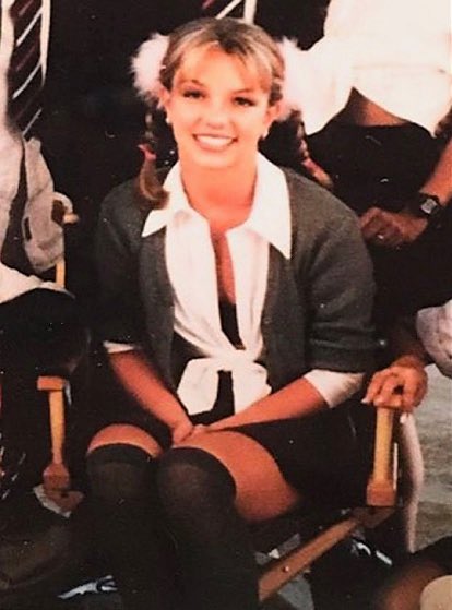 britney spears on set of baby one more time, 1998