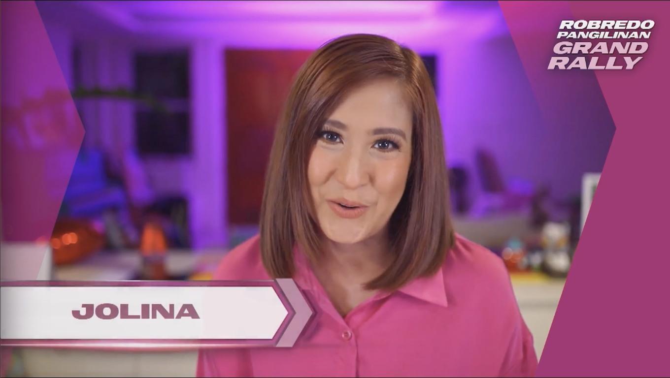 Rappler on X: "ICYMI: During the proclamation rally of the  Robredo-Pangilinan tandem, a couple of celebrities threw their support for  their 2022 bid such as Iza Calzado, Jolina Magdangal, and Mr. Pure