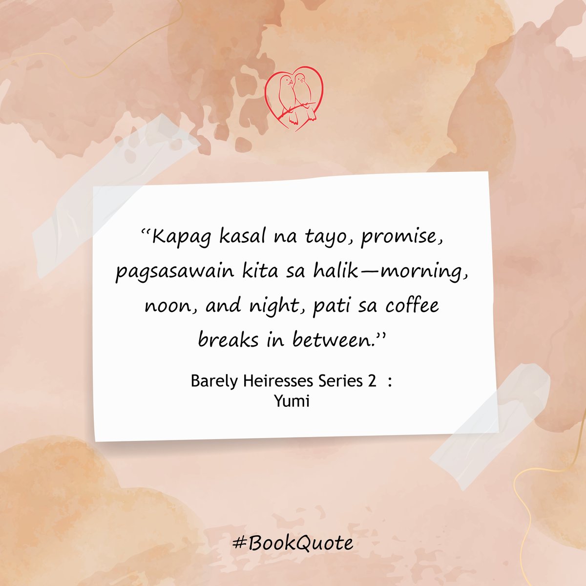 PHRBooks's tweet photo. Kapag kasal na tayo, promise, pagsasawain kita sa halik.
#PHR #YouArePrecious #PHRSeries #BookQoute https://t.co/GflkfLwKZP