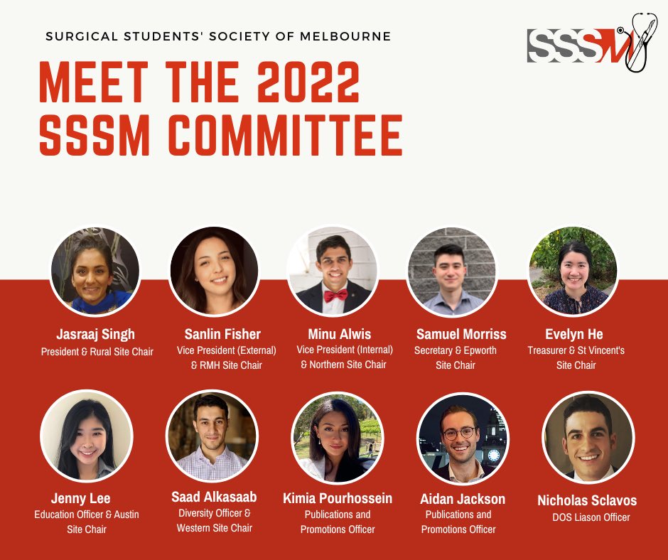 SSSMelbourne's tweet photo. Announcing our 2022 committee! We’re really excited to bring high-quality surgical education and mentorship to students again this year. https://t.co/htopYcRhUG