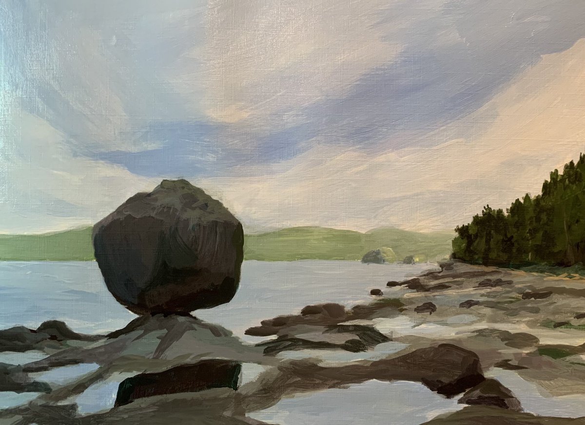 tinarichterart's tweet photo. Day 8 of the #opusdailypracticechallenge and the prompt word is “balance“.
This is a painting of balance rock on beautiful Haida Gwaii.
#opusdailypractice https://t.co/DN7yQ2qRZ1