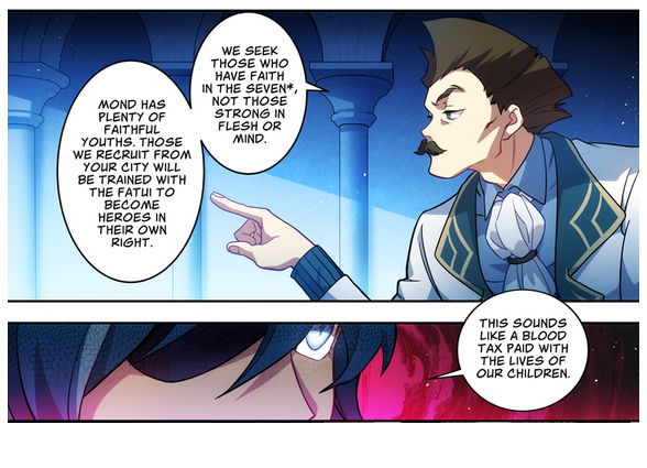Kaeya will absolutely protect any family. He saved Jilianna's family, he and Diluc protected the children of Mondstadt from Fatui.
That's what he says about those who threaten other people's families: "all they deserve is to be hunted down and destroyed."
3/6