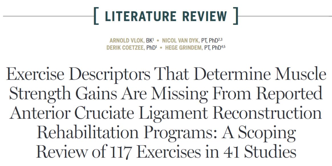 JOSPT's tweet photo. Can we really expect high fidelity when exercise programs are reported poorly across the scientific literature 🤔

Some lessons learned from studies of post ACL reconstruction rehabilitation

Get the latest #ScopingReview here 👉 https://t.co/T6Ifp0H95W

#yourJOSPT https://t.co/ystNT8dPnx