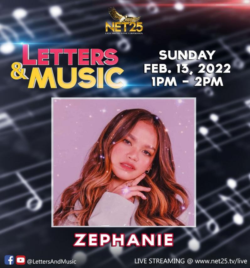 StarMusicPH's tweet photo. Maki-sing along kasama ang mga performers ngayong LINGGO (Feb. 13)! Abangan si @imzephanie, 1 to 2pm, Letters and Music... sa @NET25TV channel! 
#LettersAndMusic #PerformanceAtHome #soundtripandchill https://t.co/bPfA7G89LK