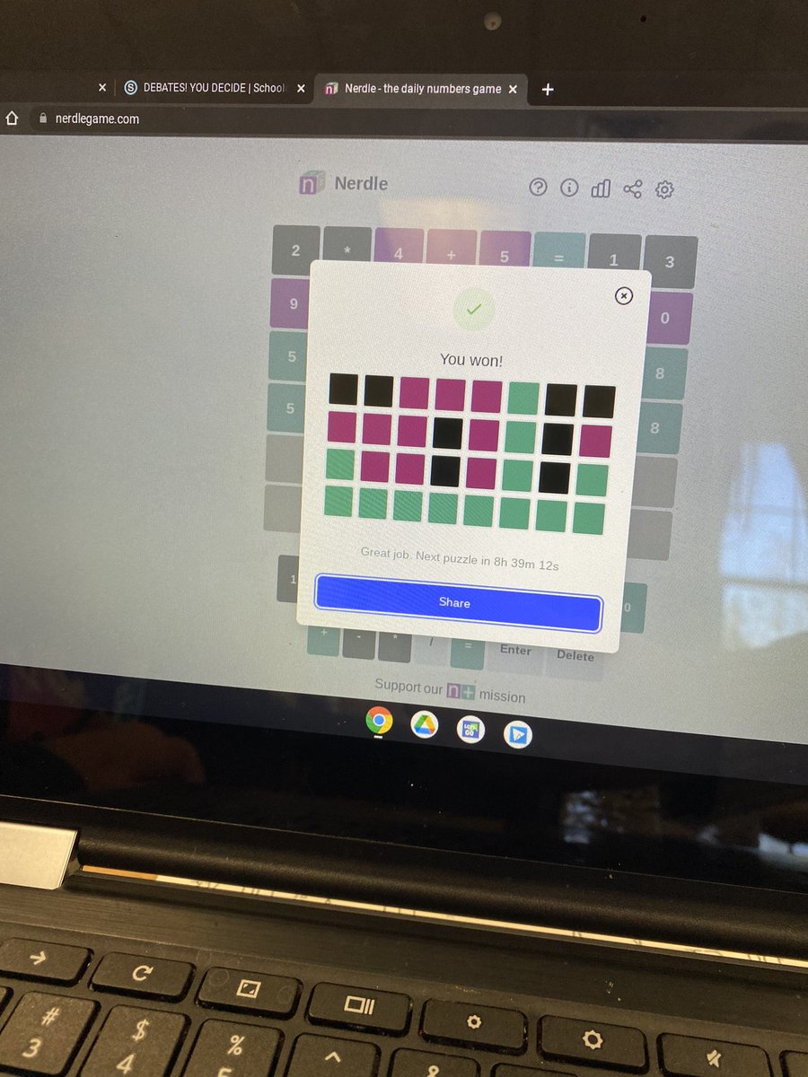 These kids loved yesterdays nerdle! What a great challenge and fun way to work on number sense &amp; computation skills.