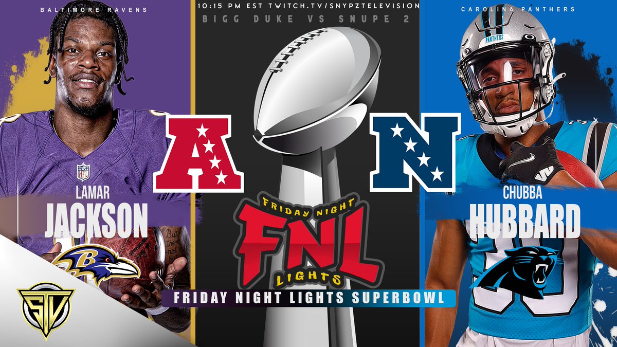 snypztv's tweet photo. LIVE RIGHT NOW. FRIDAY NIGHT LIGHTS SUPERBOWL!!!!!!! @AGS_Madden @UgMadden @Inferno_Madden @madden_extreme @EAMaddenNFL @Maddenverse @soden_bowl @neonsportz @athenascope @Xbox @PlayStation https://t.co/iFOTHwbnSv