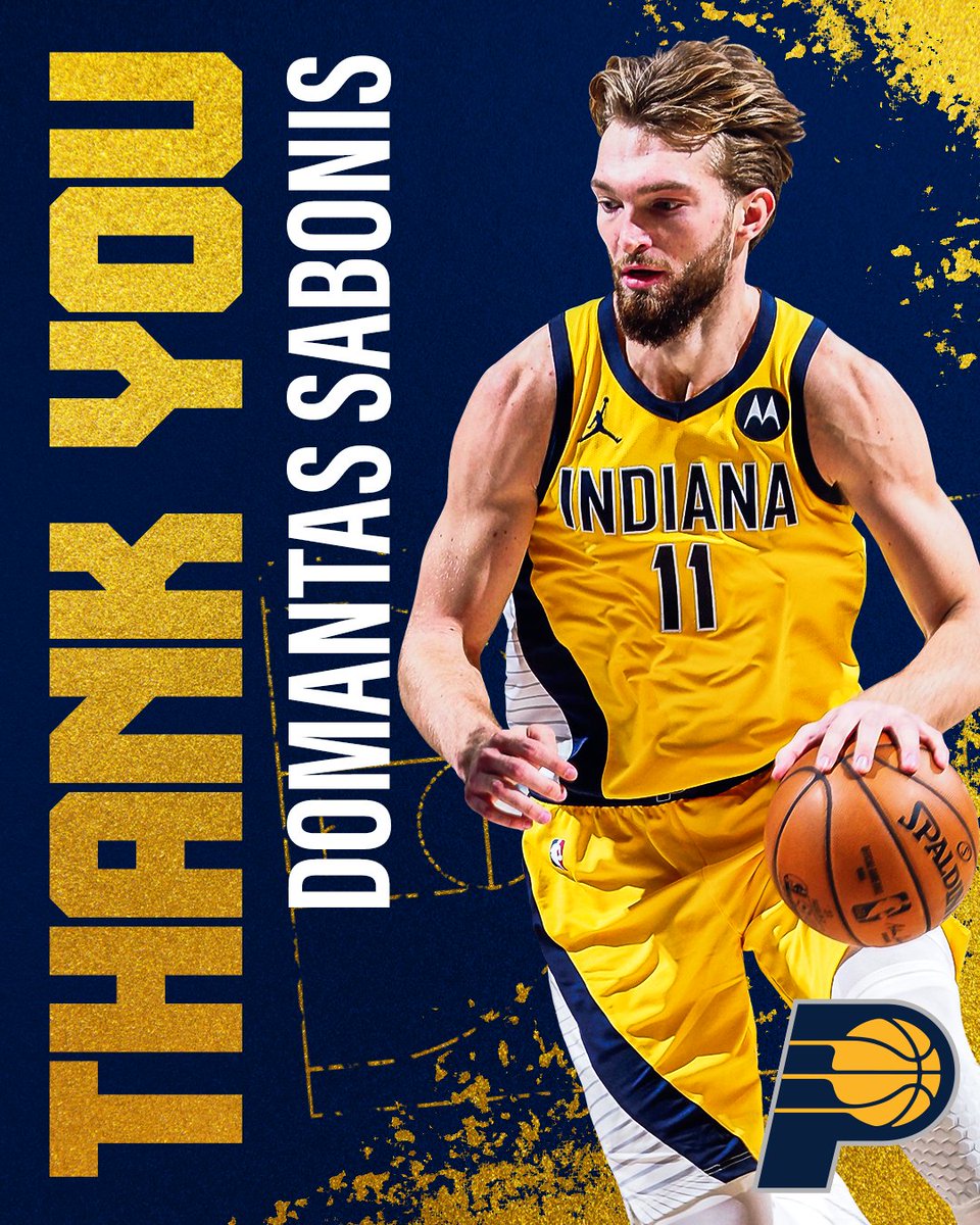 Pacers's tweet photo. five years. two All-Star appearances.

thank you for everything, @Dsabonis11 💙 https://t.co/AscNbD7yUJ