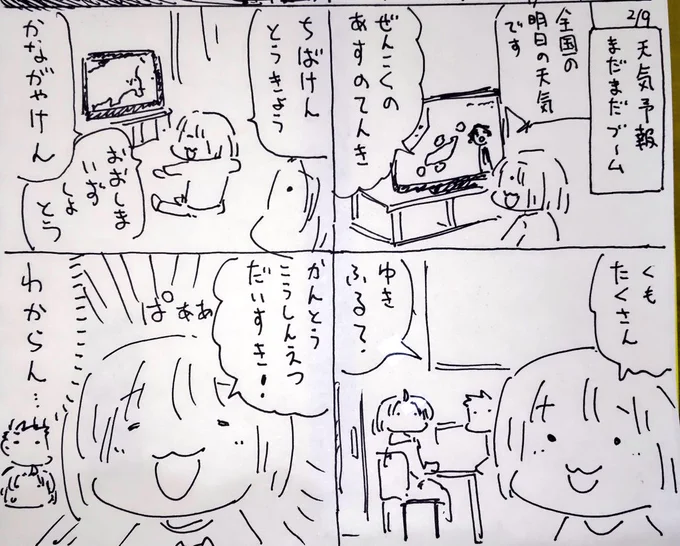 #本日のむすめさん

好きです。天気予報!(なんで?) 