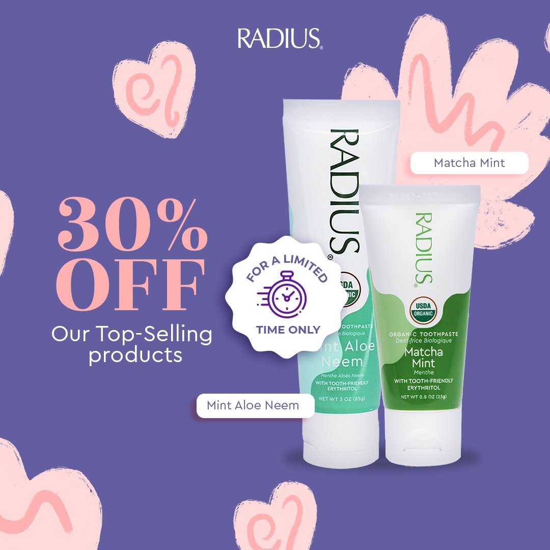 Get to know the toothpastes with just clean, natural, and safe ingredients and refreshing flavors to invigorate your brushing. Try our USDA Organic Toothpaste Matcha Mint or Mint Aloe Neem. Shop now - madebyradius.com

#toothpaste #organic #sustainability #eco-friendly