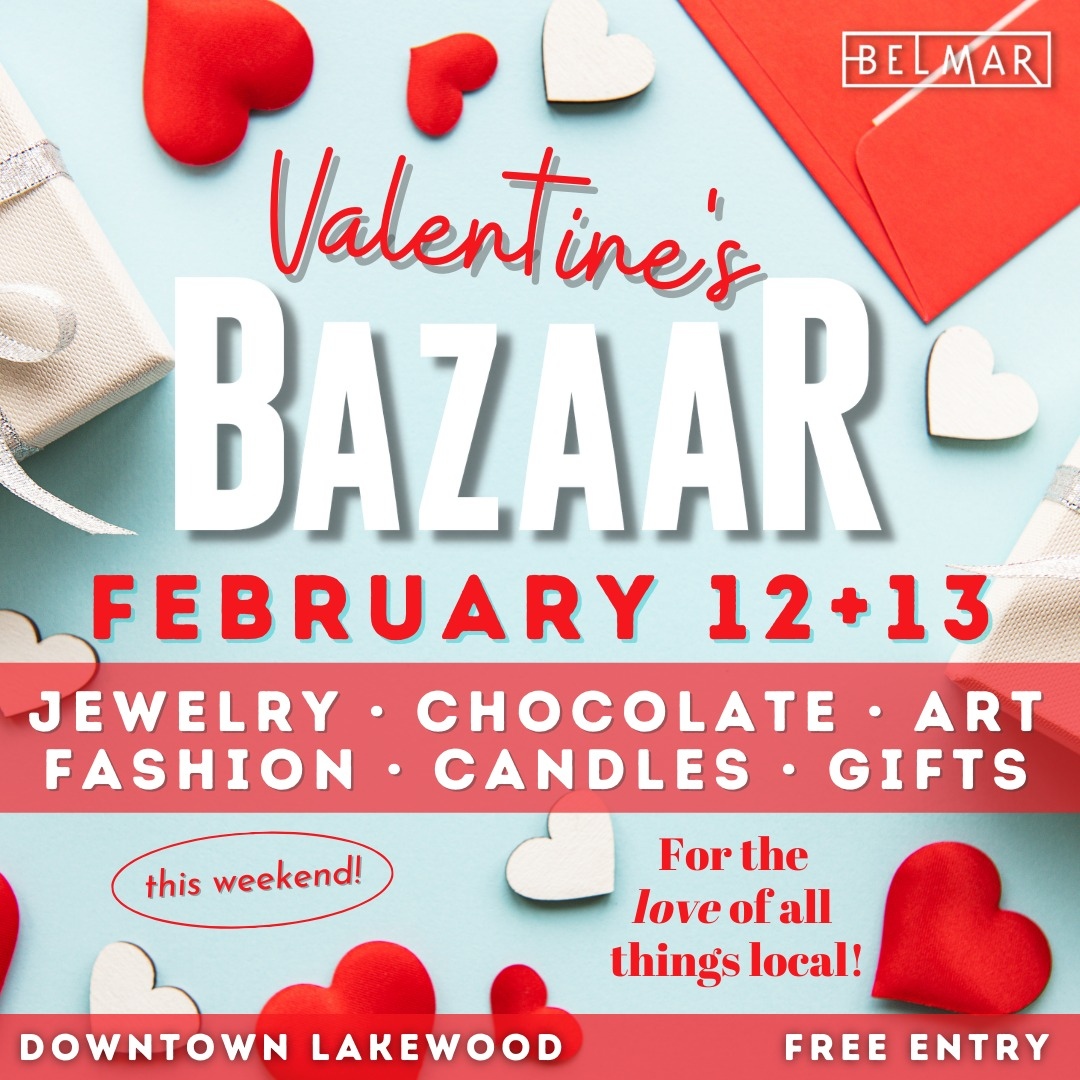 Everything your Sweet💝would love to receive on Valentine's Day you'll find at our Valentine's Bazaar hosted by @denverbazaar. Shop this Saturday 12-6 and Sunday 10-4. FREE ENTRY. 439 S Upham Street Lakewood, CO 80226 @belmarcolorado #valentinesbazaar #valentinesdaygiftideas