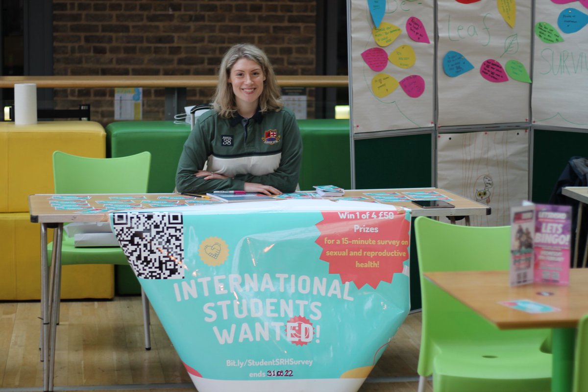 Such a privilege to spend Sexual Violence Awareness Week with the fab Karli Wagner <a href="/karliwgr/">SMALL MEATBALL</a> <a href="/LeicsWellbeing/">Hoor Pathan SU</a> at <a href="/uniofleicester/">University of Leicester</a>, promoting my survey International Students' Sexual and Reproductive Healthcare Access.
To take part in the 15min survey, visit: bit.ly/StudentSRHSurv…