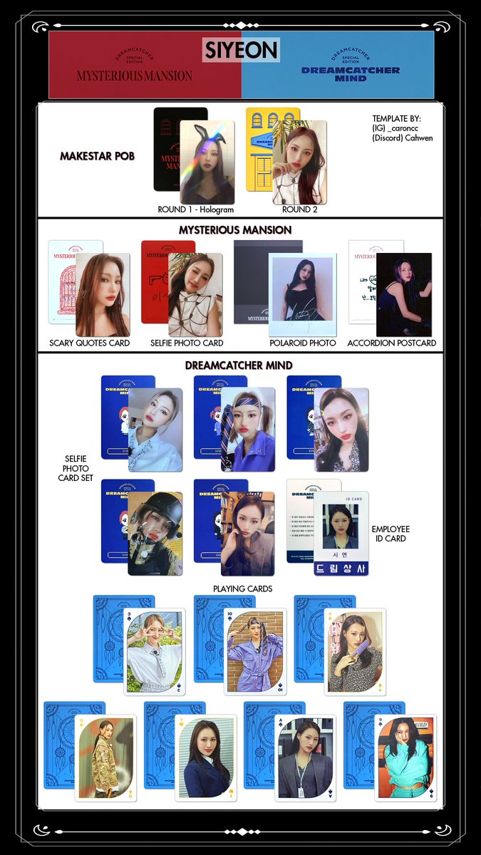 DREAMCATCHER Special Edition MD SIYEON member template / wishlist