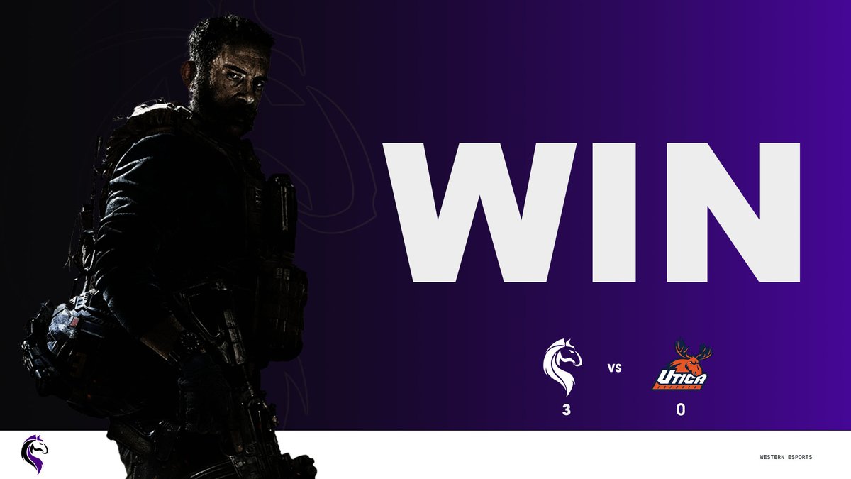 #WesternCOD moves to 3-0 in NACE with a quick win over Utica College.

<a href="/queens_esports/">Queen's Esports Association</a> up next at 7:00pm EST

📺<a href="/PookieYYZ/">El Pulga</a> POV: twitch.tv/Pookie_l0c