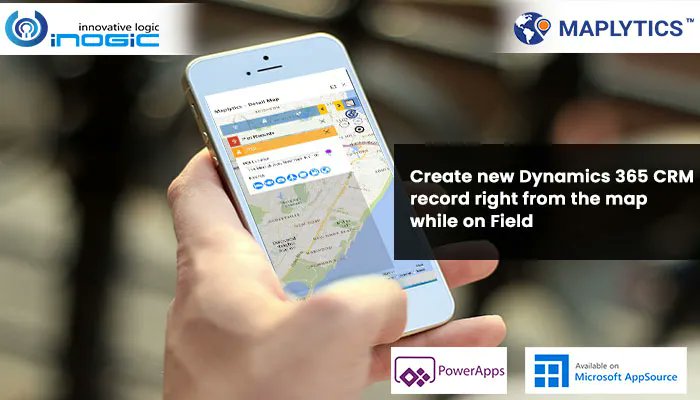 Maplytics's tweet image. Create new Dynamics 365 CRM record right from the map while on Field! 

buff.ly/3soSm5v 

#fieldservice #dynamics365 #mapanalysis #geomapping #MSDyn365 #CRMData #powerapps