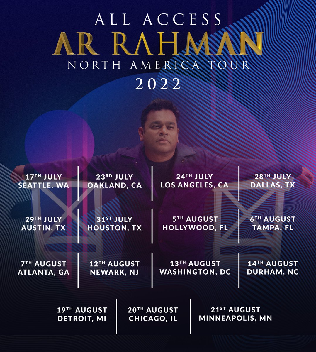 I can't wait to bring our show back to North America this summer!  Which city will we see you in?

#arrahman #arrahmanlive #allaccessarrahman #northamericatour #healingworld #EPI