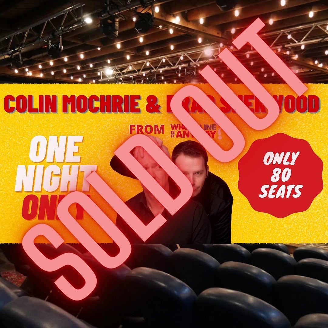 ImprovBroadway's tweet photo. We have officially SOLD OUT for the Colin Mochrie and Brad Sherwood show on February 19th. 

BUT! You can still get tickets to the catered meet and greet with Colin. We have to give catering a headcount by February 15th. So grab your tickets now!
#improv #comedy #utah #provo https://t.co/ky8dF6XsTQ