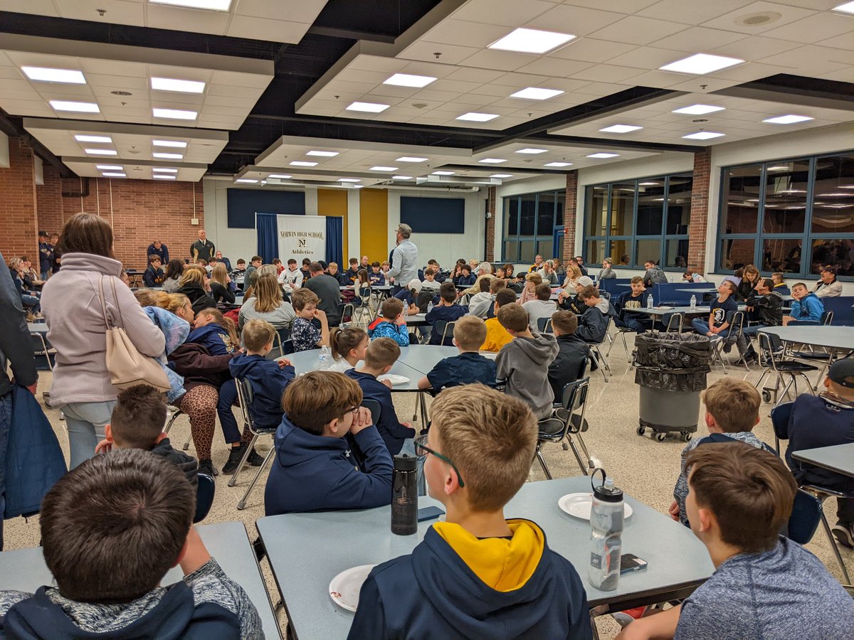 NYFLandCheer's tweet photo. NYFL in force for Norwin Football signing day!!! #NorwinStrong https://t.co/b2jjht0bID