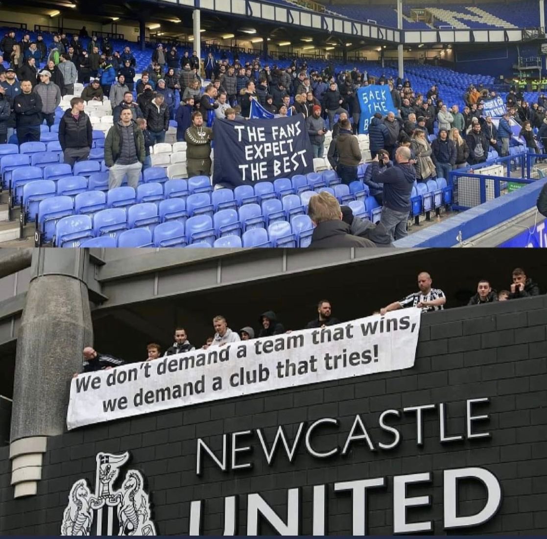 worflags's tweet photo. And the national press have the nerve to attack Newcastle United fans? 

Onwards and upwards. https://t.co/tMGvMfpWNx