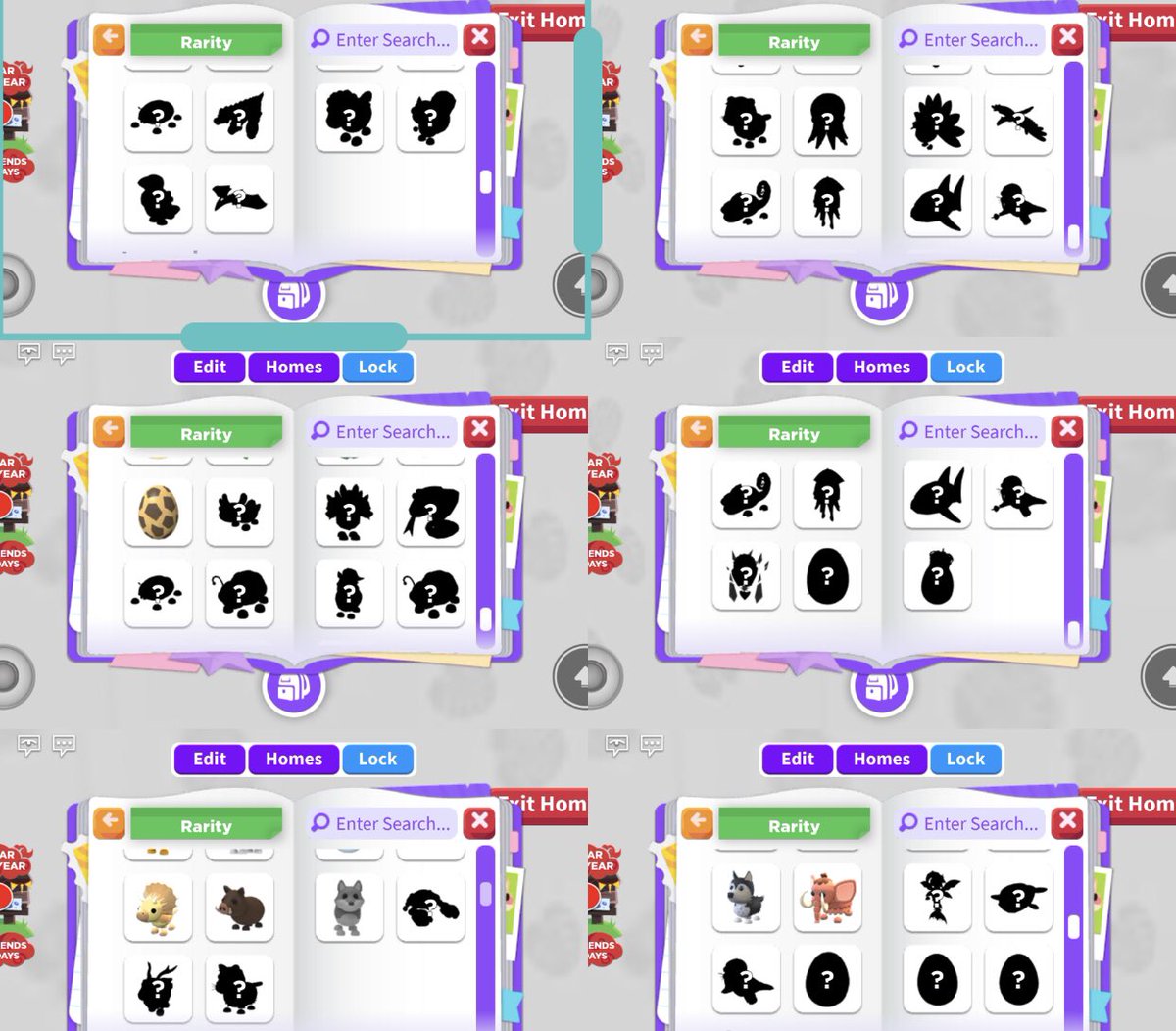 exrillix's tweet photo. @PlayAdoptMe My inventory is the photo on the first photo and I’m looking for the pets I do not have yet on the second photo https://t.co/yewECsobWh