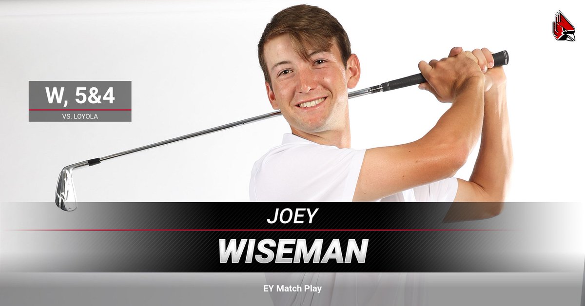BallStateMGolf's tweet photo. A pair of dominant match victories by Colin and Joey send us out with a win against Loyola in the final match of the #EYMatchPlay!
๐ฐ https://t.co/4WsmJYyPIV
๐ https://t.co/iKeUnI9am9
#ChirpChirp x #WeFly https://t.co/ZDGXl1visQ