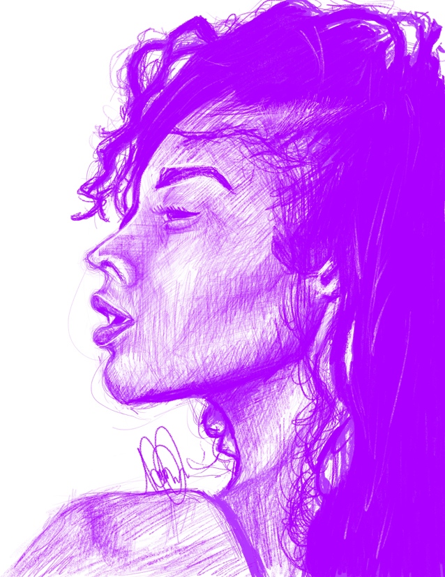 arbuschild's tweet photo. New drawing, who dis? Another one for the road✌🏾.

#art #illustration #artistoninstagram #procreate #ipadpro #purple #bw #artists #drawing #portrait #portraiture https://t.co/iSFJkXSHQI