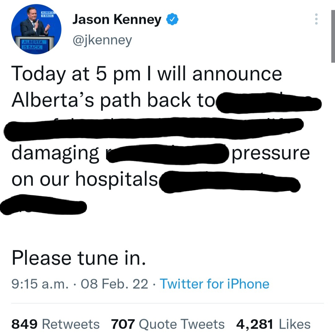 jeffsamsonow's tweet photo. You gotta read the subtext. #Covid19AB https://t.co/wJNW0kSNjj