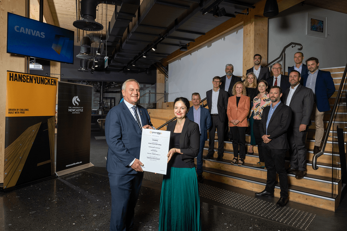 We are excited to announce the recently completed Q Building for the <a href="/Uni_Newcastle/">University of Newcastle</a> has been awarded a <a href="/gbcaus/">Green Building Council of Australia</a> 6 star Green Star rating. bit.ly/35ZtpGl #DrivenByChallenge #BuiltWithPride #Sustainability #6StarGreenStar