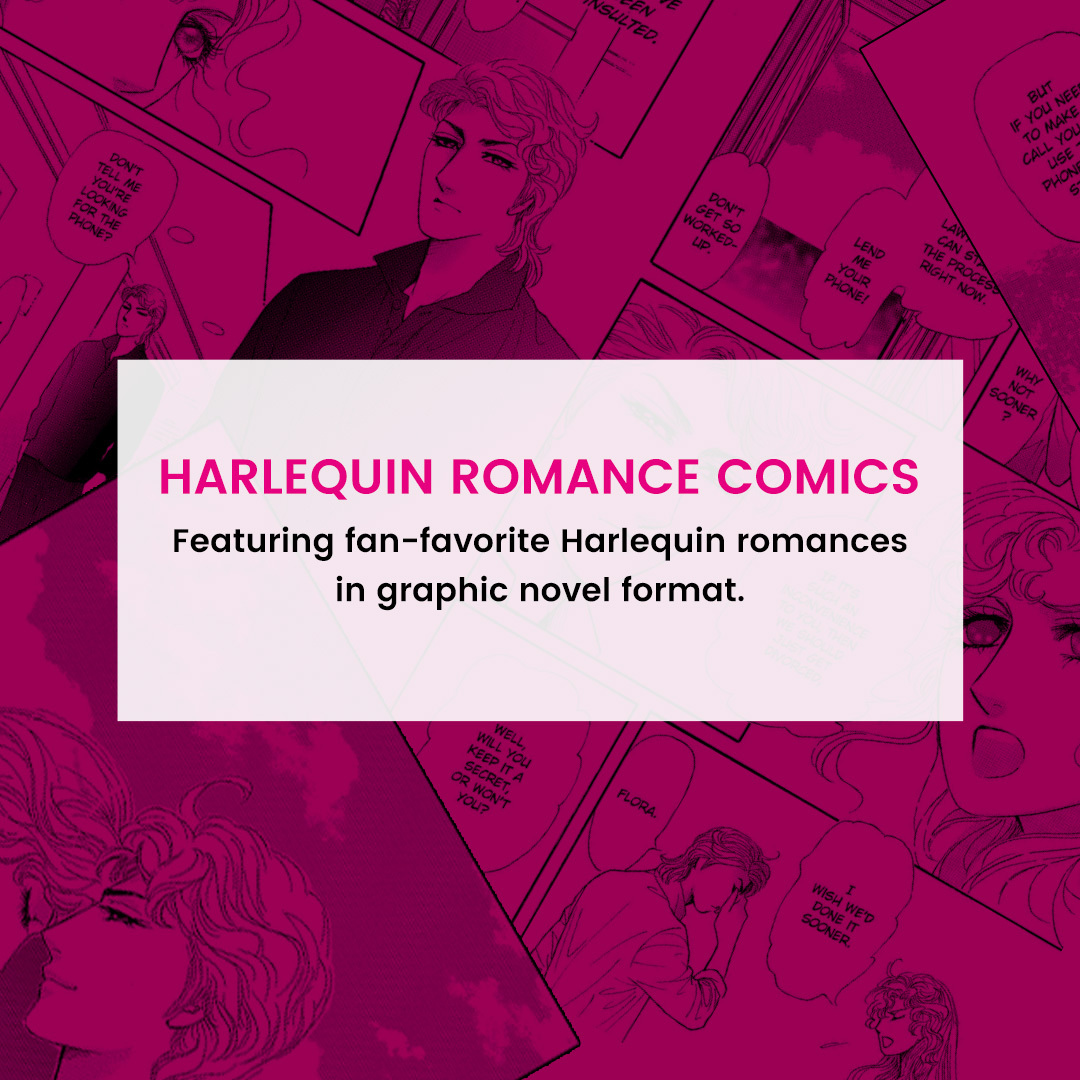 HarlequinBooks's tweet photo. If you're a fan of romance books and graphic novels, you're in luck! Check out which titles we've published as digital comics here: https://t.co/DpI46botRN https://t.co/SpEuMHvUQ3