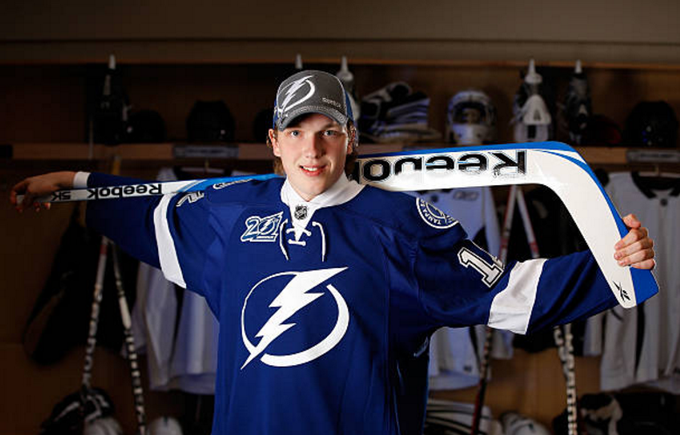 On this day in 2012, the Lightning traded Kyle Quincey to the Red Wings for Sebastien Piche and a first-round pick in 2012. The Lightning would use that pick to select Andrei Vasilevskiy 19th overall #Hockey365 #GoBolts