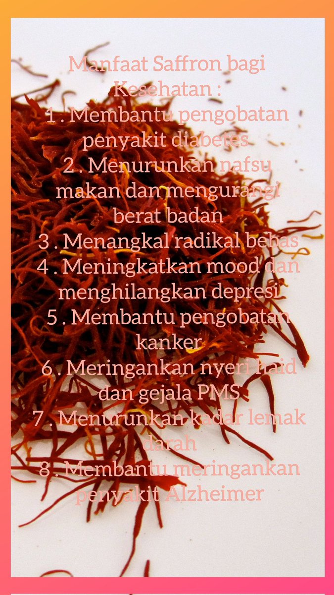 AriefGunthank's tweet photo. @anyaselalubenar nasi lembek?
minum saffron dengan air hangat habis makan https://t.co/Q5WD410vUU