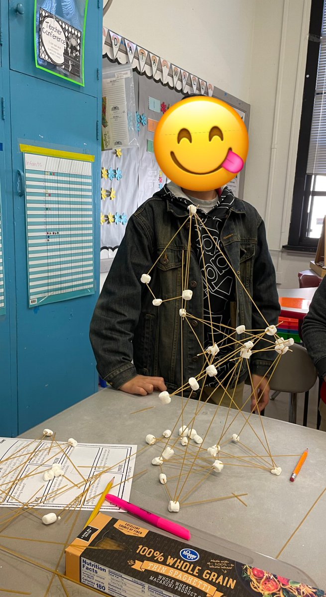 100th day of school was saucy 🍝 My students were challenged to design the tallest tower using spaghetti and marshmallows only using 100 combined pieces. They said “challenge accepted 😎” #100daysofschool #STEAM <a href="/PughRamsHISD/">Pugh Elementary</a>