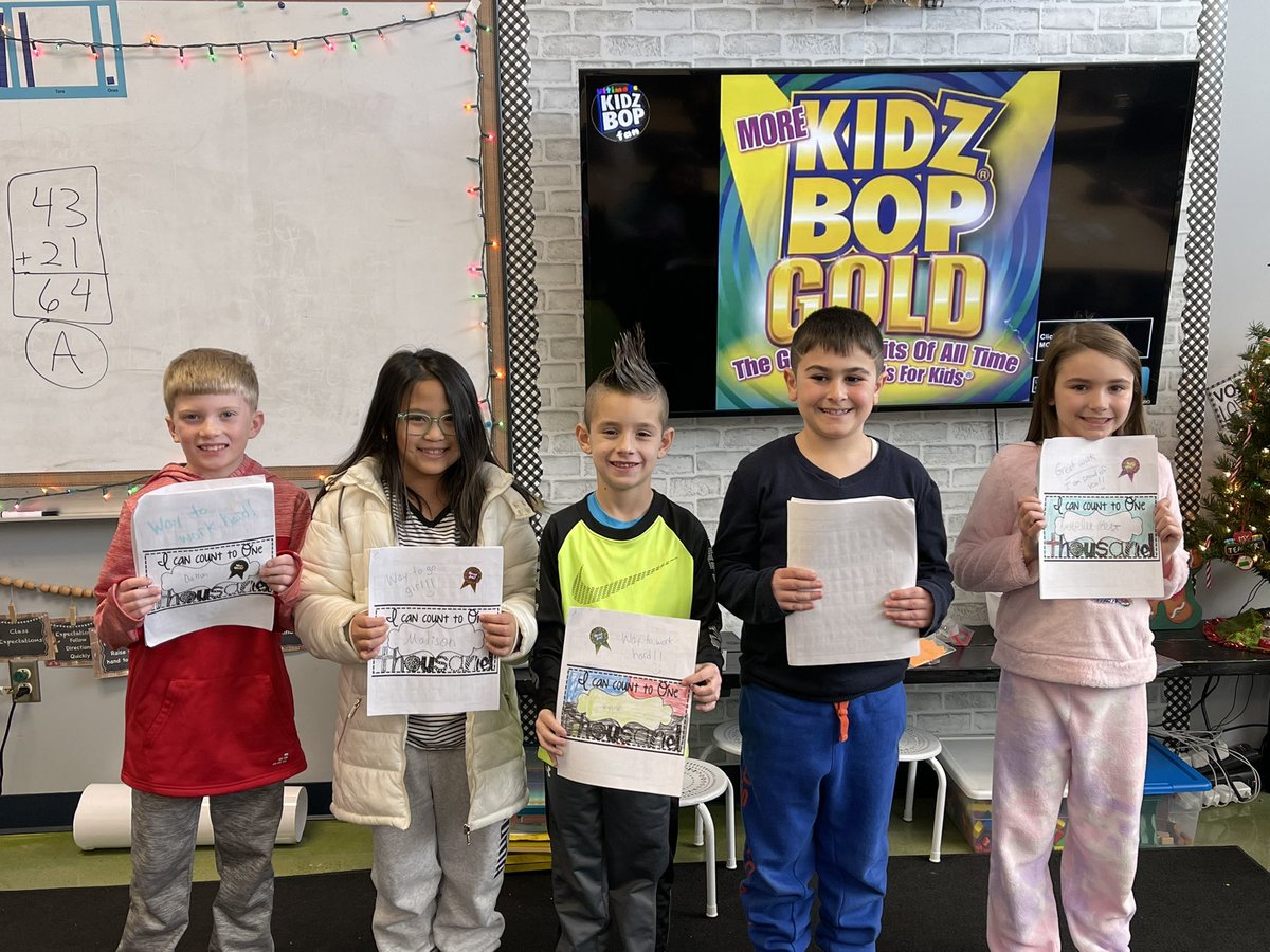 Proud of my kiddos for working hard and completing their I Can Count to 1,000 packets!