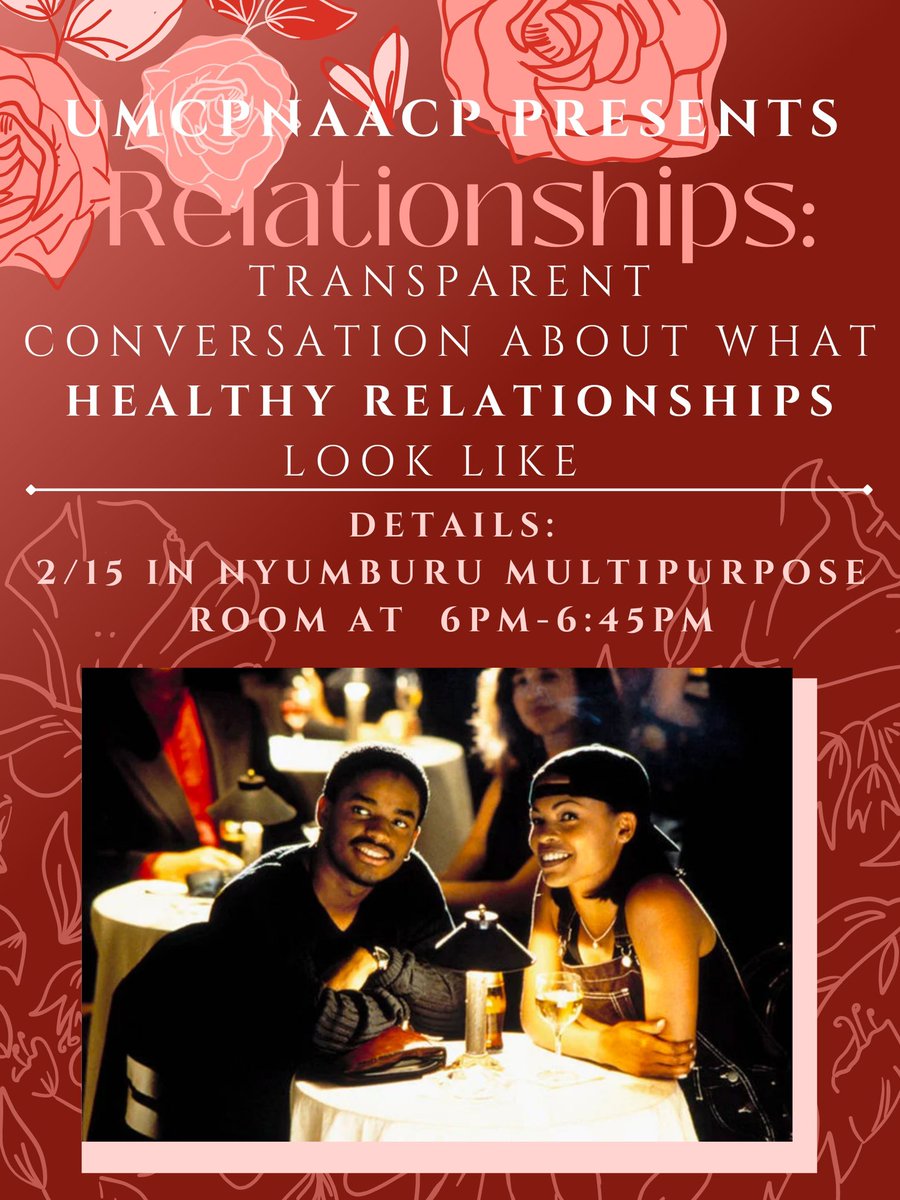 In the spirit of Valentine’s Day, join us on the 15th for conversation on healthy relationships!