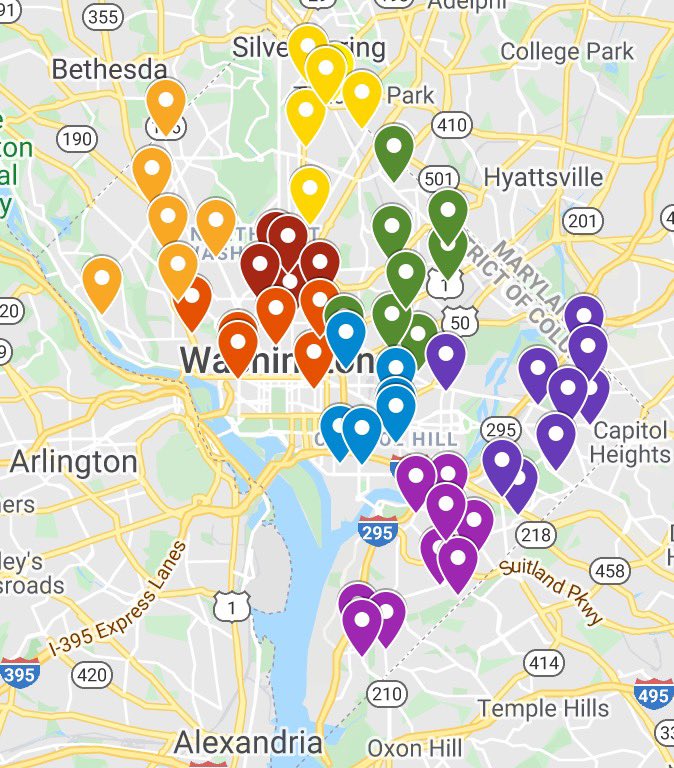 @Vote4DC released *draft* list of June 21 primary ballot drop boxes. Seeking feedback. Where do you see gaps? In Ward 6, I think an add’l drop box needed: - Hill East - below M St SW - above H St NE Put together a map with all drop boxes & vote centers: bit.ly/3Lvmipx