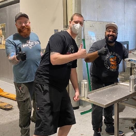 We were up at @simplemachinebrewing this morning canning our @kitsunebrewingco collab, The Casual Fox with everyone! It's delicious! #azbeerweek #azbeer #azcraft #arizona #kitsune #collab