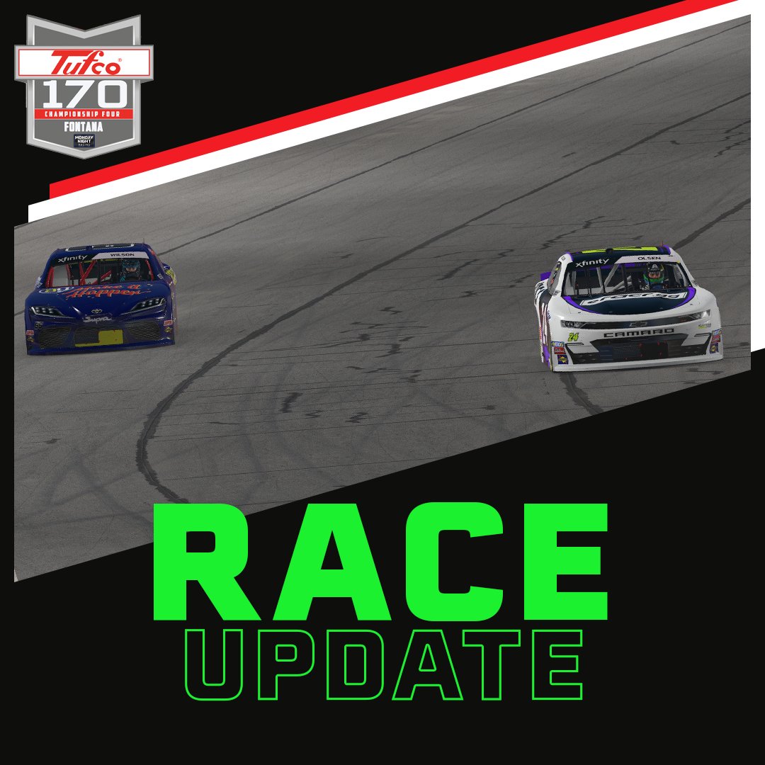PodiumeSports's tweet photo. Halfway! Nick Olsen in the lead! Reid Wilson P2 and Bailey Turner p3! 

@MNR_RTG
@tufcoflooring
@AutoClubSpdwy 
@SimSeats
#SimSeatsChallenge
https://t.co/eKm3IRdBfz https://t.co/EzTFr2hOX7