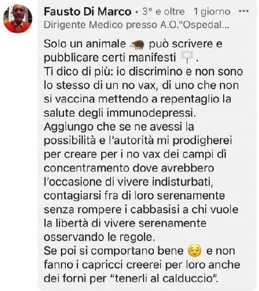 Cosa dire? Nessuna offesa sarebbe sufficiente. E non posso nemmeno dargli della "merda" perché questa sfama miliardi di mosche ed è nobile concime. Lui a cosa serve? Un residuo del nulla.