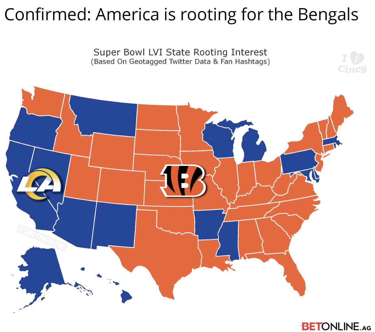 RAMSHQNFL's tweet photo. America is rooting for the Bengals 

Guess what 

I don’t give a damn https://t.co/T9Rf4FBpmj