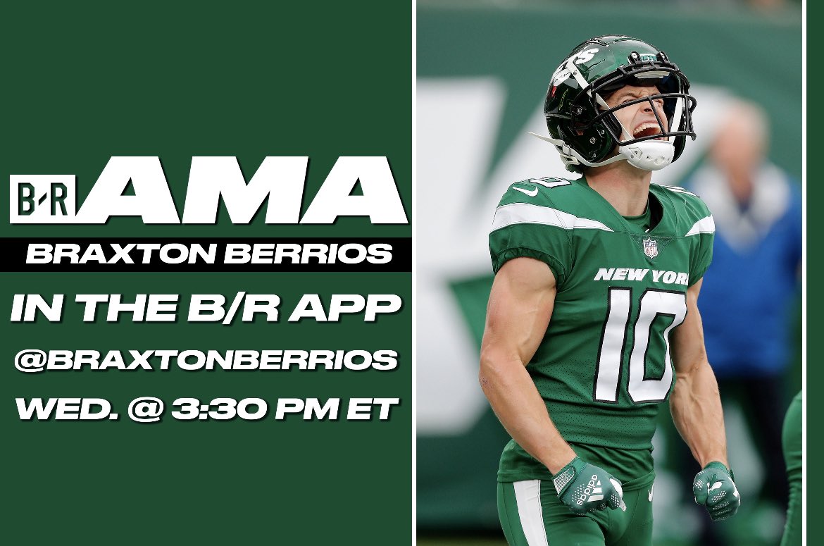 EmbrikEyles's tweet image. #Jets WR and #ProCane Braxton Berrios will take part in Bleacher Report’s Ask Me Anything series tomorrow at 3:30 PM EST. 

The former Cane was named to AP’s All-Pro first-team as a kick returner last season after leading the league in kick return average.

📸: @BleacherReport