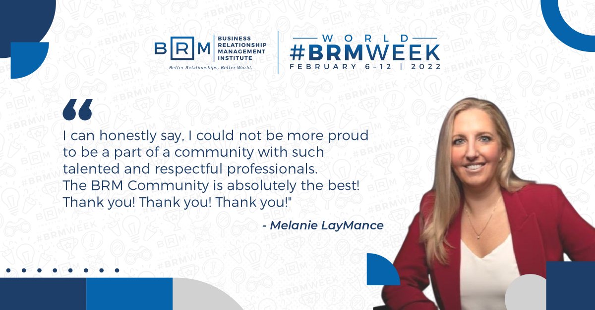 "I can honestly say, I could not be more proud to be a part of a community with such talented and respectful professionals. The BRM community is absolutely the best! Thank you! Thank you! Thank you!" -Melanie LayMance #BRMWeek #BRM #singleglobalbrmcommunity