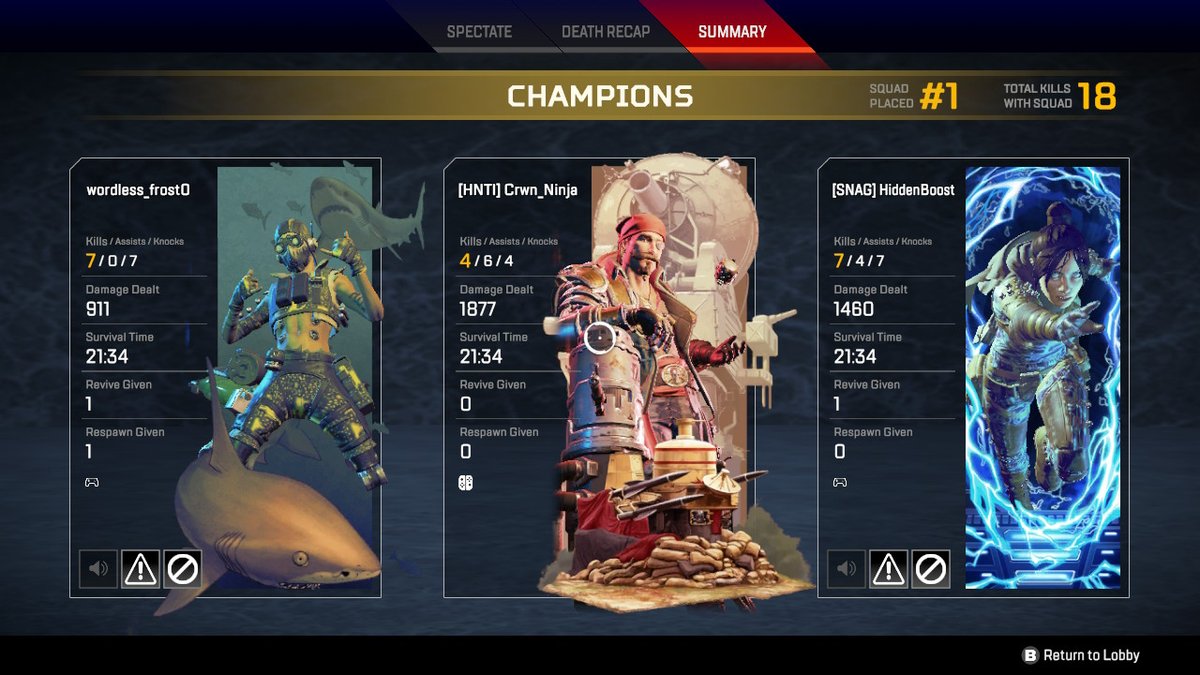 Nyeruto1's tweet photo. I WAS SO CLOSE TO A 2K BOMB!!! That was my highest damage dealt on ANY character! So mad right now! #ApexLegends #NintendoSwitch https://t.co/e9nS0bJDC3