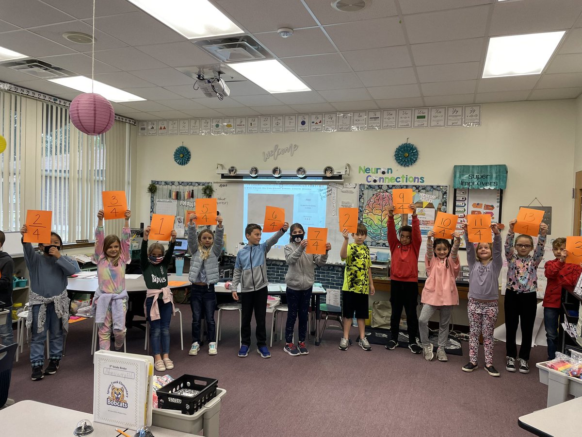 Race to the Finish! I mistakenly used the phrase “It’s NOT a Race” meaning not to the rush and I was corrected! 😂 making fractions on a number line, complete with a human number line. <a href="/amhall814/">Andrea Hall</a> <a href="/amyrichardson99/">Amy Richardson</a> <a href="/scesbobcats/">Spruce Creek Elem.</a>