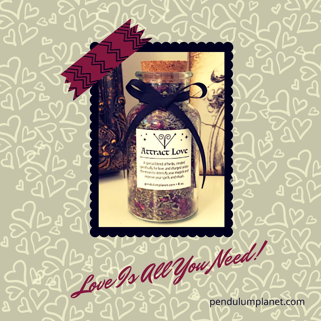 pendulum_planet's tweet image. Attract Love Spell Mix has been moon-charged 🌕 to bring ❤️ into your life, whether it’s a relationship, friendship, or self-love. 💕💝💞Available now at pendulumplanet.com 💖💘💗