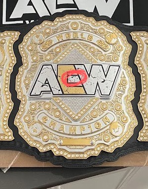 KemperJones's tweet photo. @ShopAEW If you get one of these, take a really close look. I pre-ordered when they were first available and mine was defective. The middle line of the E was silver instead of gold. https://t.co/42dy3dQMnl https://t.co/G1OOBAa17h